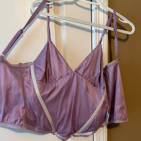 Lavender Floral Bustier Bra - Picture 4 of 4